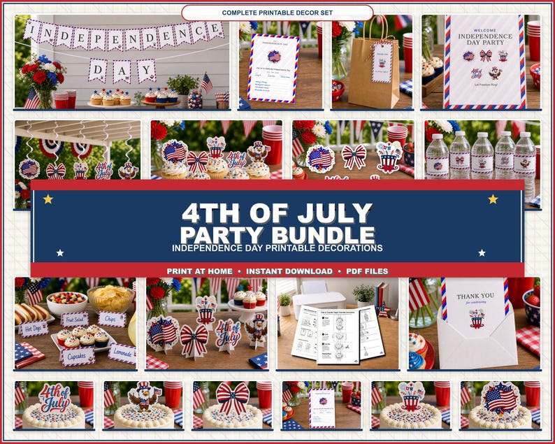 Featured photo for the 4th of July Party Decorations Bundle